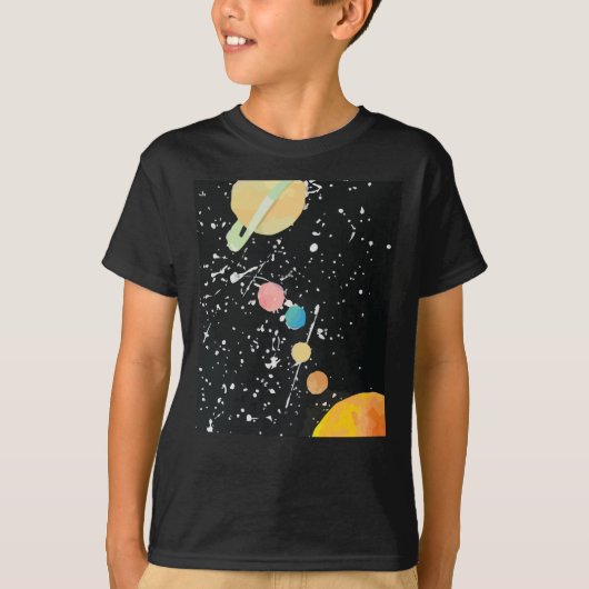Astronomie zonnestelsel Planeten universeel T-shirt (Voorkant)