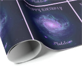 Astronomie Zuidelijke Pinwheels douanenaam en teks Cadeaupapier (Rol Hoek)