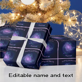 Astronomie Zuidelijke Pinwheels douanenaam en teks Cadeaupapier