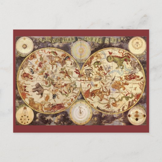 astronomieconstellaties, Frederik de Wit Briefkaart (Voorkant)