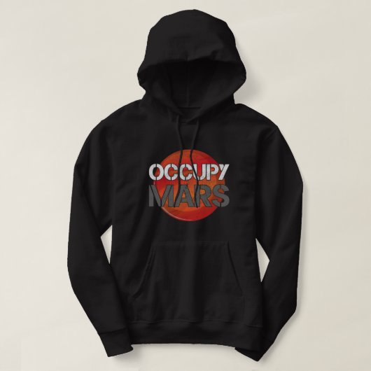 Astronomieliefhebber Occupy Mars Terraform Space E Hoodie (Design voorkant)