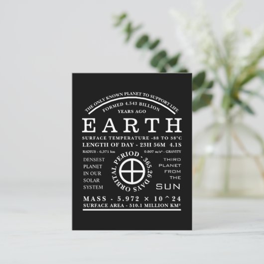 Astronomisch symbool planet Earth Briefkaart (Staand voorkant)