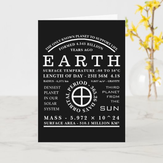 Astronomisch symbool planet Earth Kaart (Gele Bloem)