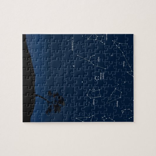 astronomische achtergrond legpuzzel (Horizontaal)