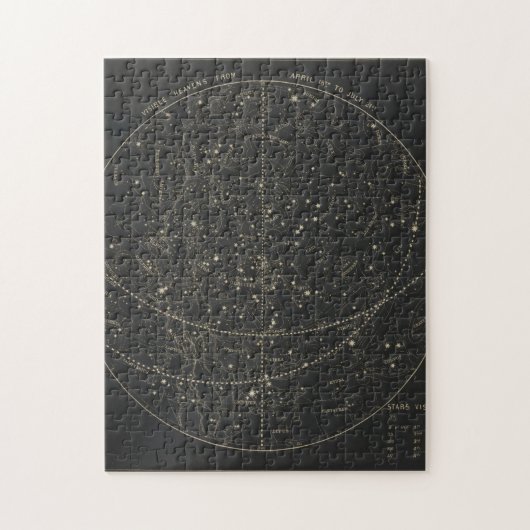  Astronomische en Keltische kaart (1850) Legpuzzel (Verticaal)