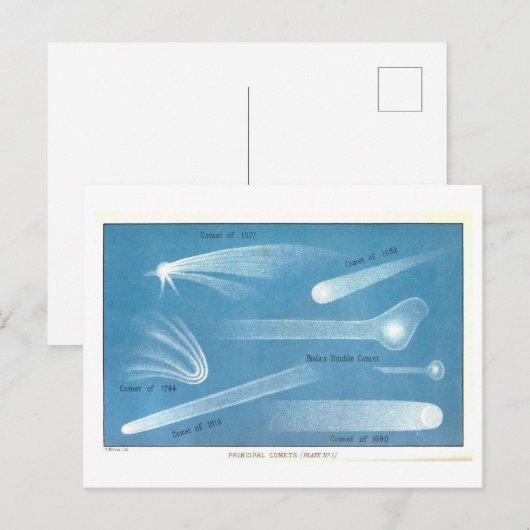  Astronomische Grafiek van Kometen Briefkaart (Voorkant / Achterkant)