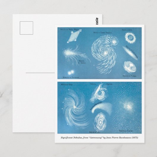 Astronomische Grafiek van Nebulae Briefkaart (Voorkant / Achterkant)