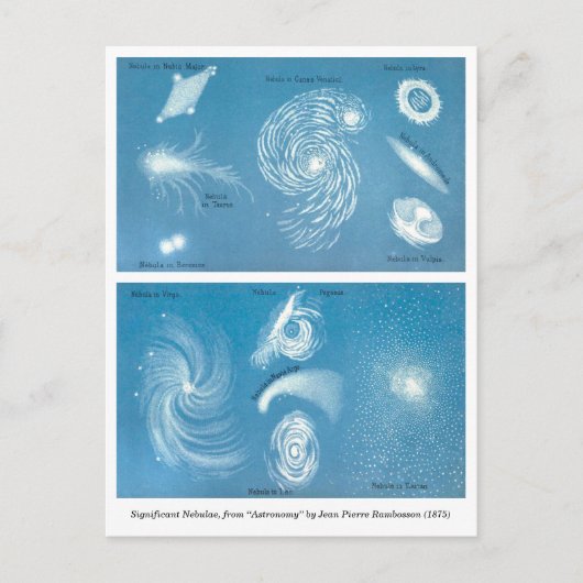 Astronomische Grafiek van Nebulae Briefkaart (Voorkant)