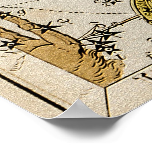  astronomische kaart poster (Hoek)