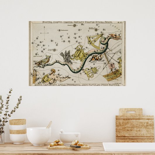astronomische kaart poster (Keuken)