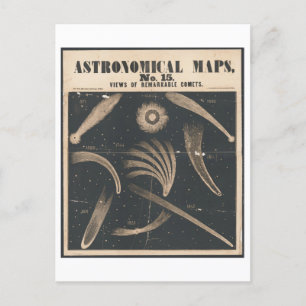 Astronomische kaart Uitzicht van Opmerkelijke kome