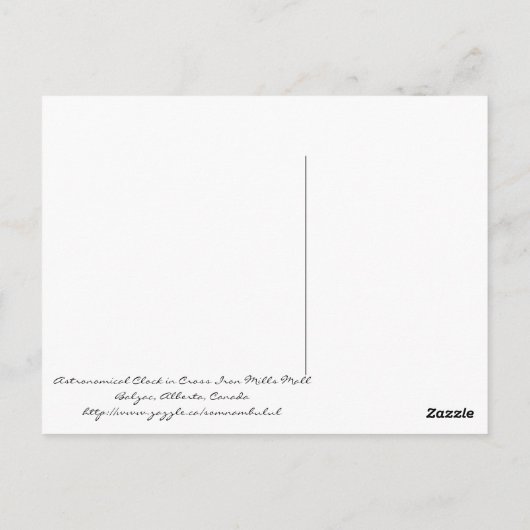 Astronomische klok briefkaart (Achterkant)