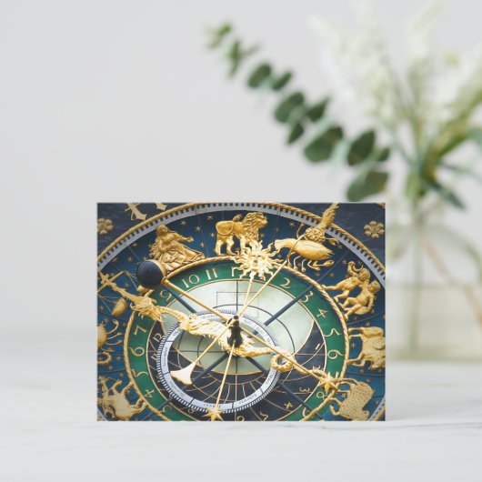 Astronomische klok briefkaart (Staand voorkant)