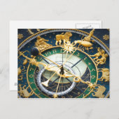 Astronomische klok briefkaart (Voorkant / Achterkant)