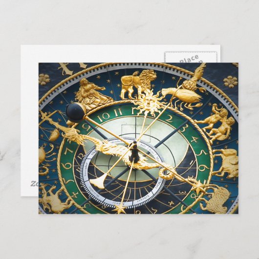 Astronomische klok briefkaart (Voorkant / Achterkant)