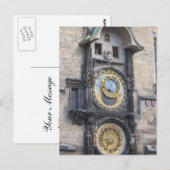 Astronomische klok in Praag op het oude stadsplein Briefkaart (Voorkant / Achterkant)