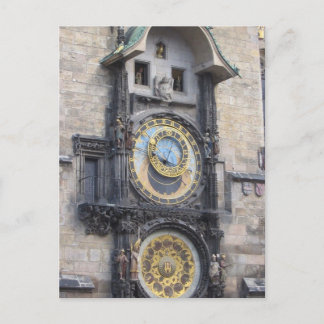 Astronomische klok in Praag op het oude stadsplein Briefkaart