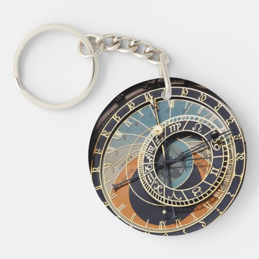 Astronomische klok in Praag Sleutelhanger (Voorkant)