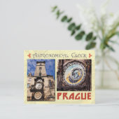 Astronomische klok in Praag, Tsjechië Briefkaart (Staand voorkant)