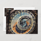 Astronomische klok in Praque Briefkaart (Voorkant / Achterkant)