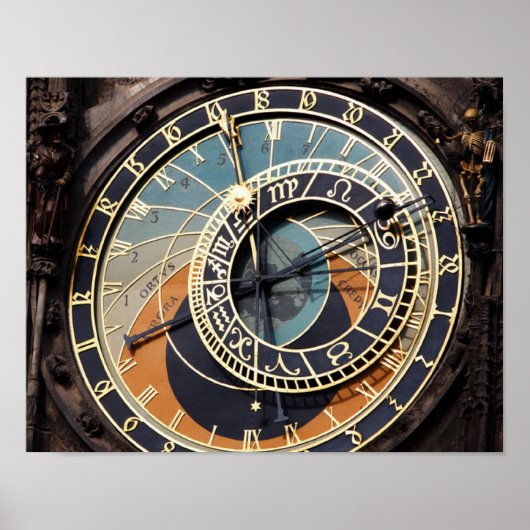 Astronomische klok in Praque Poster (Voorkant)