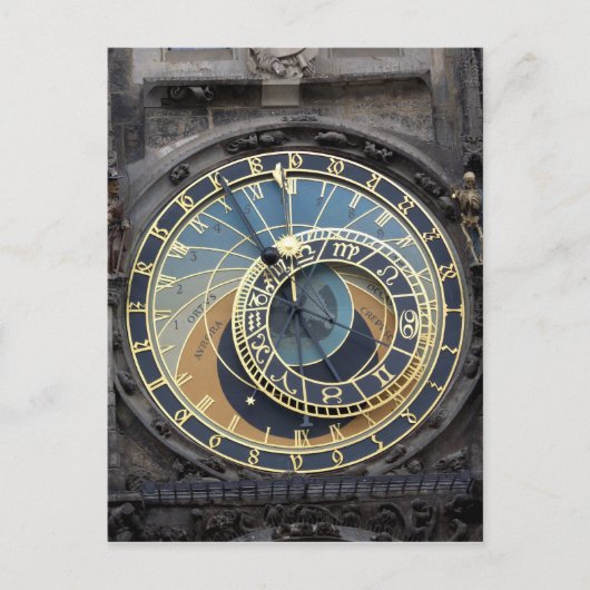 Astronomische klok of Prague Orloj Briefkaart (Voorkant)