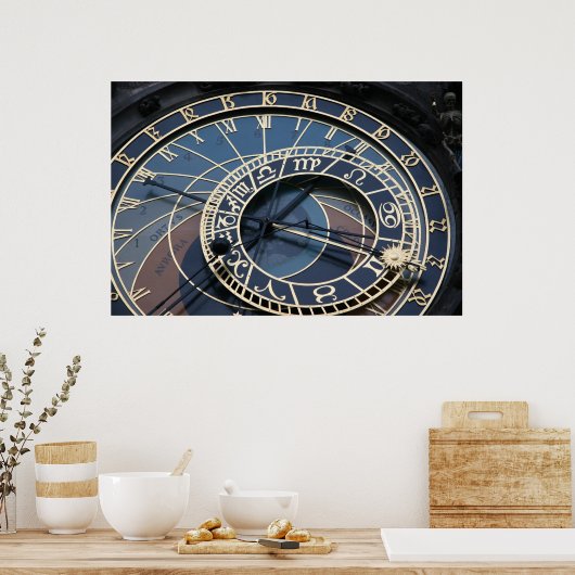 Astronomische klok poster (Keuken)