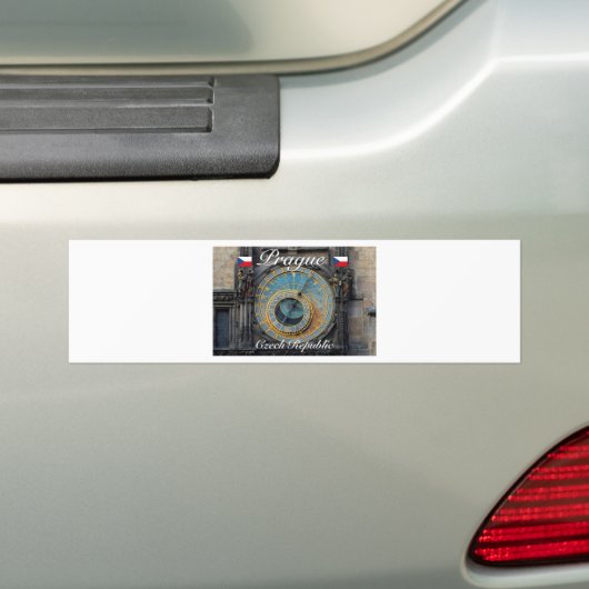 Astronomische klok Prague Orlog Tsjechië Bumpersticker (Op auto)