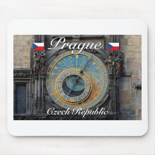 Astronomische klok Prague Orlog Tsjechië Muismat (Voorkant)