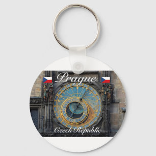 Astronomische klok Prague Orlog Tsjechië Sleutelhanger