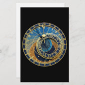 Astronomische klok-Prague Orloj Briefpapier (Voorkant / Achterkant)