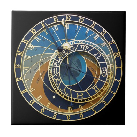 Astronomische klok-Prague Orloj Tegeltje (Voorkant)