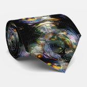 Astronomische klok stropdas (Opgerold)