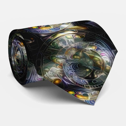 Astronomische klok stropdas (Opgerold)