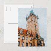 Astronomische klok van Praag, het oude stadsplein Feestdagenkaart (Voorkant / Achterkant)