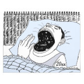 Astronomische Moderne Elegant Script Calendar Kalender (Hoes)