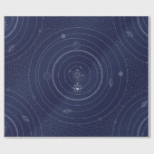 Astronomische ruimtezegels Gift Wrap Cadeaupapier (Vlak)