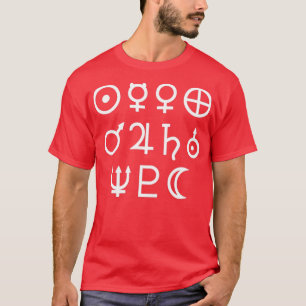 Astronomische symbolen t-shirt