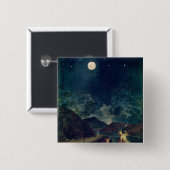 Astronomische waarnemingen vierkante button 5,1 cm (Voorkant /achterkant)