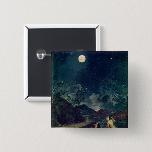 Astronomische waarnemingen vierkante button 5,1 cm (Voorkant /achterkant)