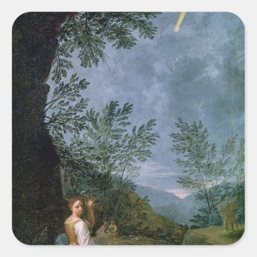 Astronomische waarnemingen vierkante sticker (Voorkant)