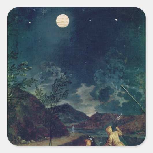 Astronomische waarnemingen vierkante sticker (Voorkant)