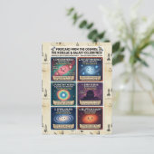 Astronomy Nebula Galaxy Space Science Design Briefkaart (Staand voorkant)