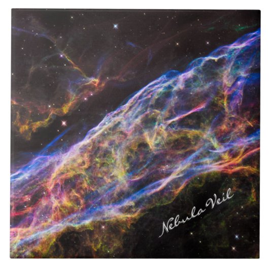 Astronomy & Nebula Veil, Hubble / Galaxy Tegeltje (Voorkant)