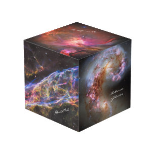 Astronomy & Whirpool Galaxy Spiral, Nebula Veil Kubus