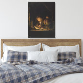 Astronoom bij kaarslicht Canvas Afdruk (Insitu (Slaapkamer))