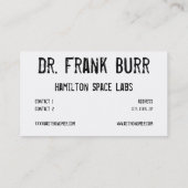 Astronoom en Constellaties Visitekaartje (Achterkant)