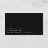 astronoom en milieudeskundige visitekaartje (Achterkant)