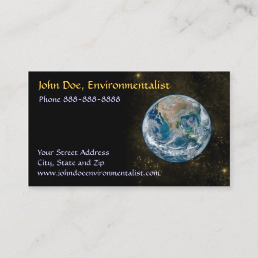 astronoom en milieudeskundige visitekaartje (Voorkant)