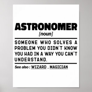 Astronoom Zelfstandig naamwoord Definitie Wetensch Poster